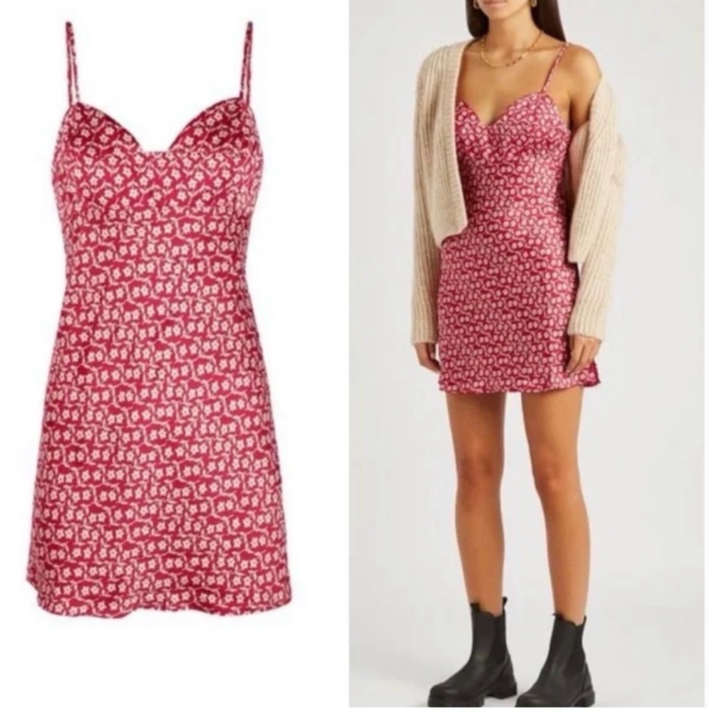 Free People On Our Radar Ditsy Floral Slip Dress NWT Small